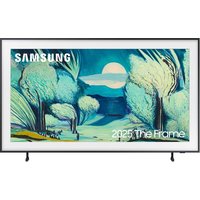 Samsung 55" The Frame 4K QLED Smart TV with thin black bezel and art display screen.