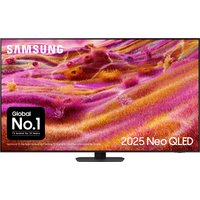 Samsung 65" 4K Ultra HD Smart TV with thin black bezel, vibrant Neo QLED display, and central stand.