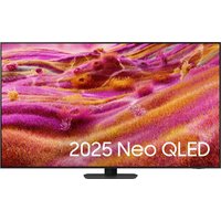 85" Samsung Neo QLED 4K Smart TV with thin black bezel and vibrant abstract display.