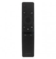 Sleek black Samsung remote control featuring a circular navigation button, volume control, and various function keys for easy access to TV features.