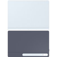 Samsung Smart Book Cover for Galaxy Tab S10 Ultra, S9 Ultra, sleek gray finish with stylus holder.