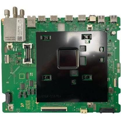 Samsung SSY PC MIN.QQ80E circuit board featuring a green PCB with various ports, a black square component in the center, and multiple connectors along the edges.