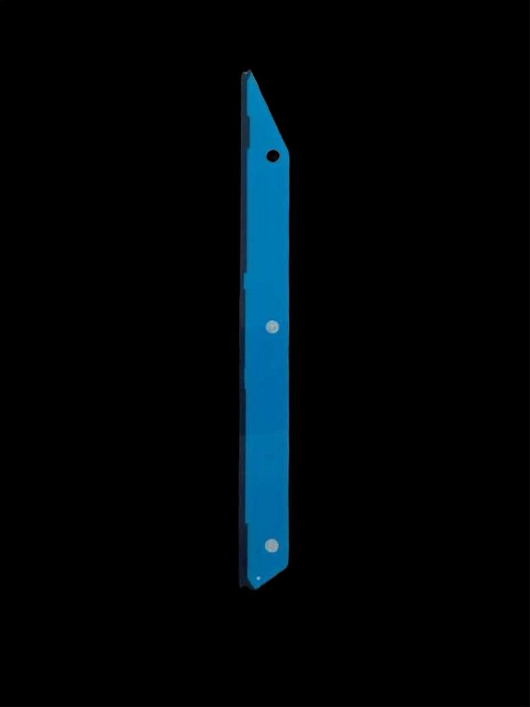 Blue plastic tool with a sleek design, featuring two metallic screws and a hole for hanging, designed for Samsung devices.