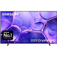 Samsung 85" 4K Ultra HD Smart TV with slim black bezel, crystal clear display, and Wi-Fi connectivity.