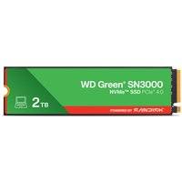 SanDisk Green WD SN3000 NVMe SSD, 2 TB, green and black casing with PCIe 4.0 label.