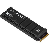 Black SanDisk SN850P M.2 4 TB PCIe 4.0 NVMe SSD with ribbed heatsink and PlayStation logo.