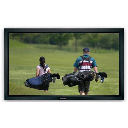 Sapphire AV Fixed Frame Front Projection Screen, 3984mm x 2487mm, features a sleek black frame with a matte finish, designed for 16:10 aspect ratio projection.