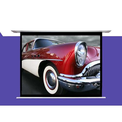 Sapphire AV SESC300B1610-A2 projection screen, 3.53 m (139"), 16:10 aspect ratio, features a sleek white surface with a black border, mounted in a stylish casing.