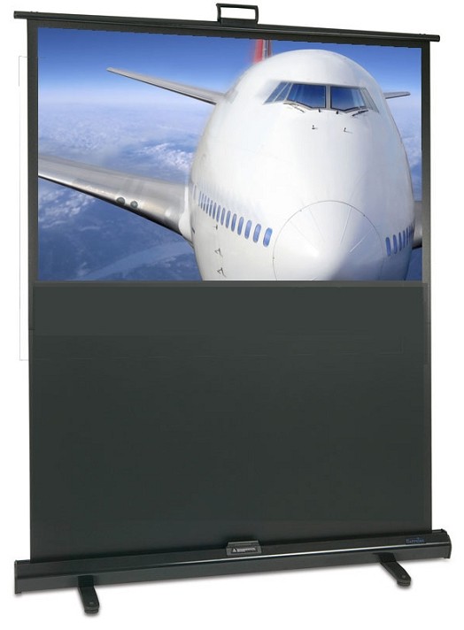 Sapphire AV SFL200WSFP projection screen, 2.34 m (92"), 16:9 aspect ratio, featuring a sleek black frame and a smooth white viewing surface, ideal for presentations and home theaters.