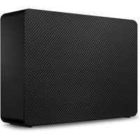 Black Seagate Expansion external hard drive 20 TB with textured surface and rectangular shape.
