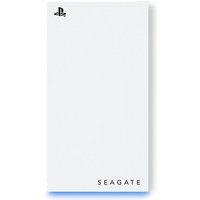 White Seagate Game Drive 1TB with PlayStation logo, rectangular design, and Seagate branding at the bottom.