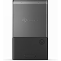 Black and gray Seagate 2TB storage expansion card with Xbox logo and sleek rectangular design.