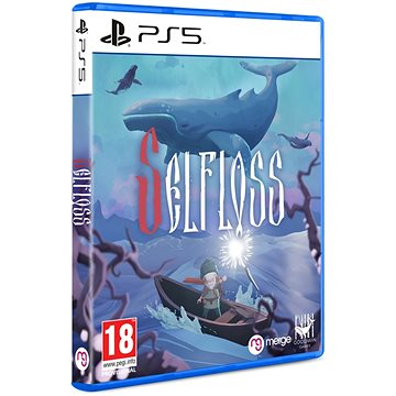 Selfloss for PS5 features a colorful cover with a whimsical illustration of a character in a boat, a large whale, and the game title in stylized white letters.