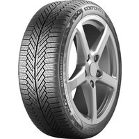 Black Semperit All Season-Grip 2 tire, 215/45 R18 93Y XL, with kerbing rib, detailed tread pattern, and sidewall branding.
