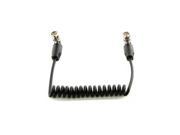 Coiled black signal cable measuring 1.72 meters, featuring two metal connectors at each end for secure connections.