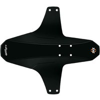 Black SKS Flap Guard Mudguard with orange logo, four mounting holes, and a sleek, aerodynamic design.
