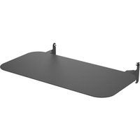 Dark gray SMS Smart Media Solutions EVER350 Mel shelf with rounded corners and wall mounting brackets.