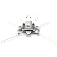 White SMS Smart Media Solutions ceiling projector mount with adjustable arms and central mounting plate.