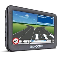 Snooper S5100 Ventura 5'' Sat Nav with black casing, touchscreen display showing a road map and speed limit.
