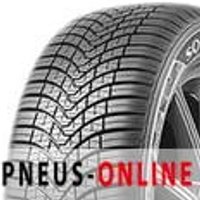 Kumho Solus 4S HA32 tire with intricate tread pattern and sidewall branding, designed for all-season performance.