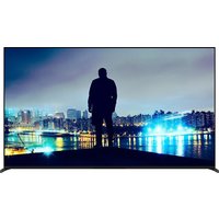 Sony BRAVIA 55" 4K HDR OLED Smart TV with ultra-thin bezels, vivid cityscape display, and sleek black stand.