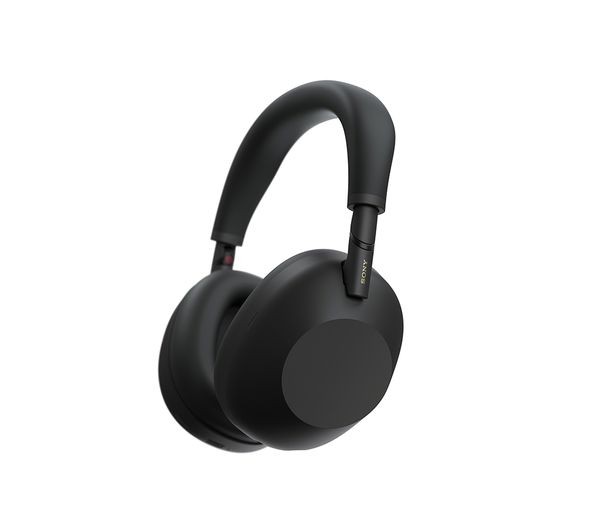 Black Sony WH-1000XM6 headset with a sleek design, padded ear cups, and adjustable headband, suitable for wired and wireless calls and music.