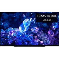 Sony 42" 4K OLED HDR Smart TV with thin bezel, vibrant crystal display, and BRAVIA XR logo on screen.