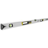 Yellow and black Stanley FatMax XTREME spirit level with box beam design and magnetic strip.
