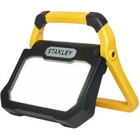 Stanley Folding Worklight 40W, black and yellow frame, rectangular LED panel, foldable handle.