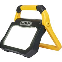 Yellow and black Stanley rechargeable folding LED worklight with handle and 5000 lumens output.