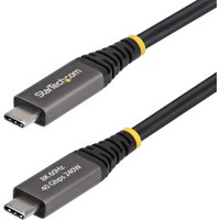 Black USB4 cable with gray connectors, StarTech.com logo, 2m length, supports 40Gbps, 240W PD, 8K 60Hz/4K 2.