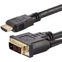 Black StarTech.com 6 ft HDMI to DVI-D cable with gold-plated connectors and molded strain relief.