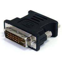 Black StarTech.com DVI to VGA cable adapter with metal connectors and thumb screws.