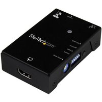 Black StarTech.com EDID Emulator with HDMI port, LED indicators, and compact rectangular design.