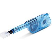 Blue StarTech.com fiber optic cleaning pen with transparent casing and retractable tip.