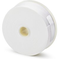White cylindrical fibre optic cleaning spool with central hole and smooth edges.
