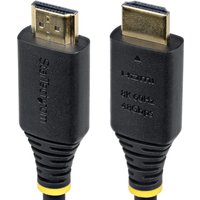Black StarTech.com HDMI cable 0.5 m with gold-plated Type A connectors and embossed branding.