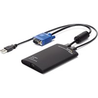 Black StarTech KVM Console Adapter with USB and VGA connectors, compact design, and sleek finish.
