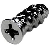 Black metal PC case fan screw with Phillips head, coarse threading, and shiny finish, part of a 50-pack set.