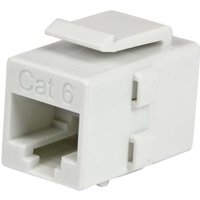 White Cat 6 RJ45 keystone jack network coupler with rectangular shape and F/F ports by StarTech.com