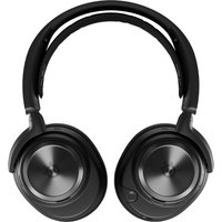 Black Steelseries Arctis Nova Pro Wireless Headset with cushioned ear cups and adjustable headband.