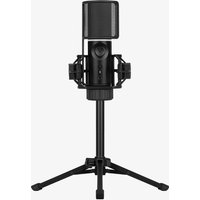Black Streamplify MIC TRIPOD studio microphone with pop filter and adjustable tripod stand.