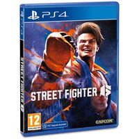 "Street Fighter 6 PS4 game case featuring a fighter in orange gloves and blue vest against a dynamic background."
