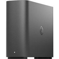 Black Synology BeeStation NAS with sleek design, RTD1619B, 1 GB RAM, 4 TB SSD, compact desktop form.