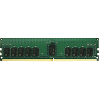 Green Synology D4ER02-16G RAM module with black memory chips and gold connectors.