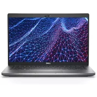 Grey Dell Latitude 5430 laptop with 14" screen, Intel Core i7, UK keyboard, displaying abstract blue and red pattern.