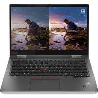 Lenovo ThinkPad X1 Yoga Gen 5 laptop, black keyboard, 14-inch display, slim design, refurbished Intel Core i7.