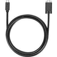 Black Targus USB-C cable, 1 meter, with sleek connectors and durable design.