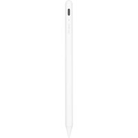 White Targus stylus pen, sleek design, lightweight, with a black tip and small button near the top.
