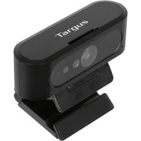 Black Targus AVC045GL webcam, 1920x1080 pixels, USB connection, rectangular shape with lens and mounting clip.
